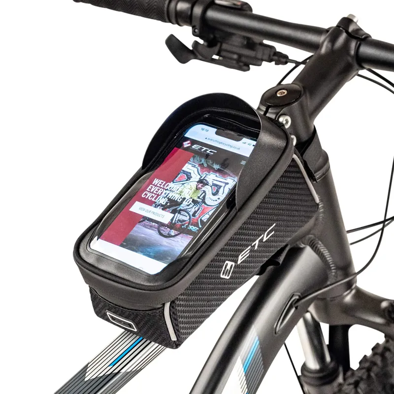 ETC Top Tube Phone Holder Bag Black