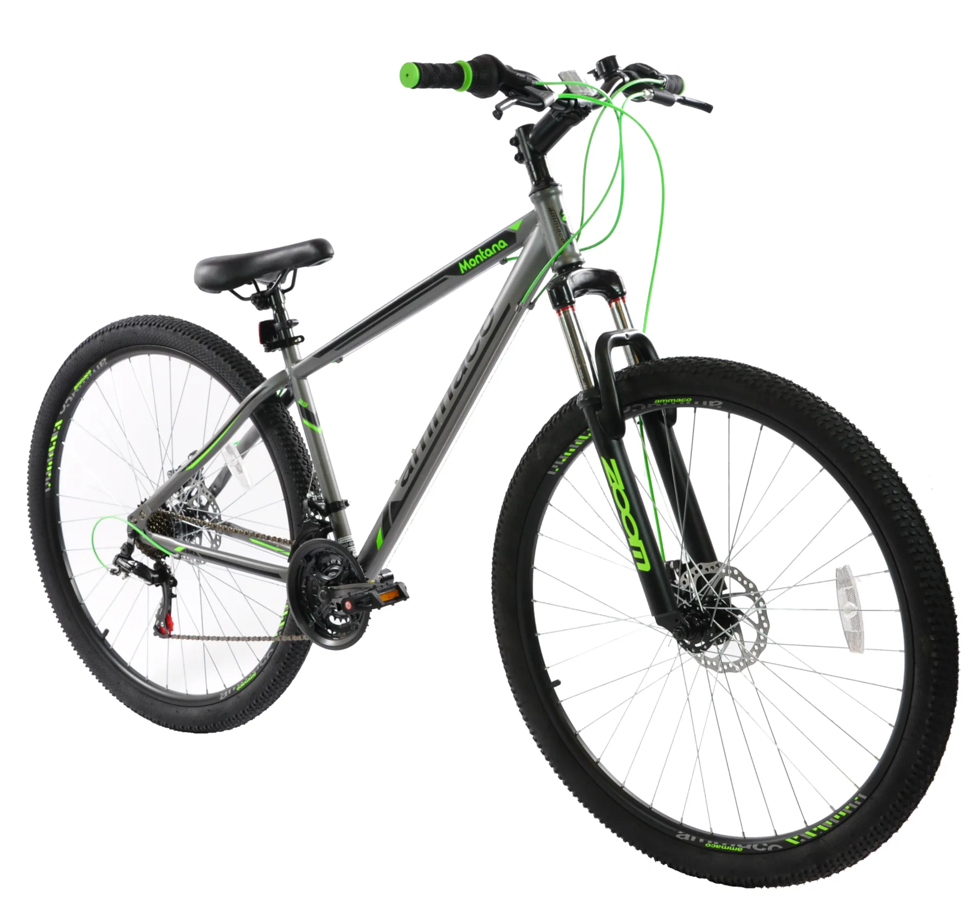 Ammaco Montana 29 Inch Wheel Mountain Bike Grey