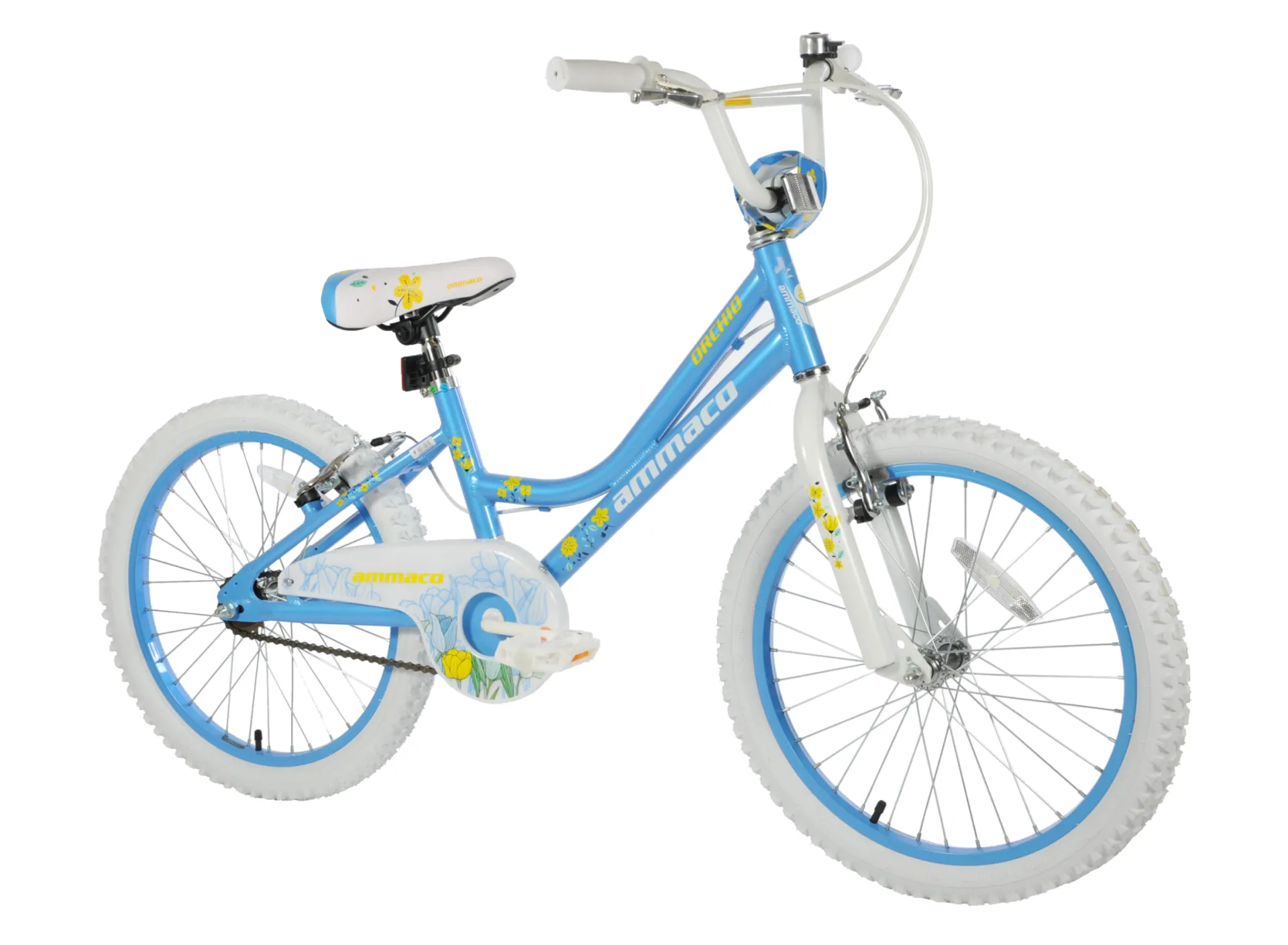Ammaco Orchid 18 Inch Wheel Kids Bike Blue