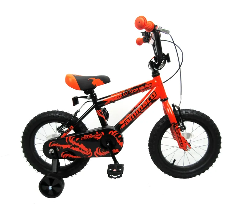 Ammaco Stormhawk 14 Inch Wheel Kids Bike Orange/Black