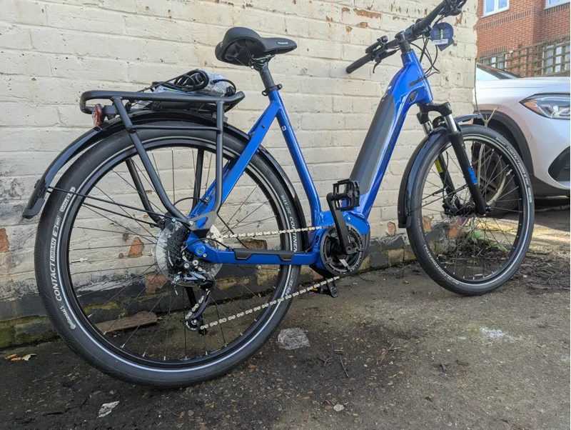 EX-DEMO Haibike Trekking 4 27.5 Electric Hybrid Bike Blue 500Wh-2