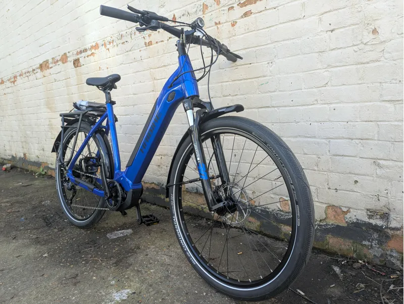 EX-DEMO Haibike Trekking 4 27.5 Electric Hybrid Bike Blue 500Wh-3