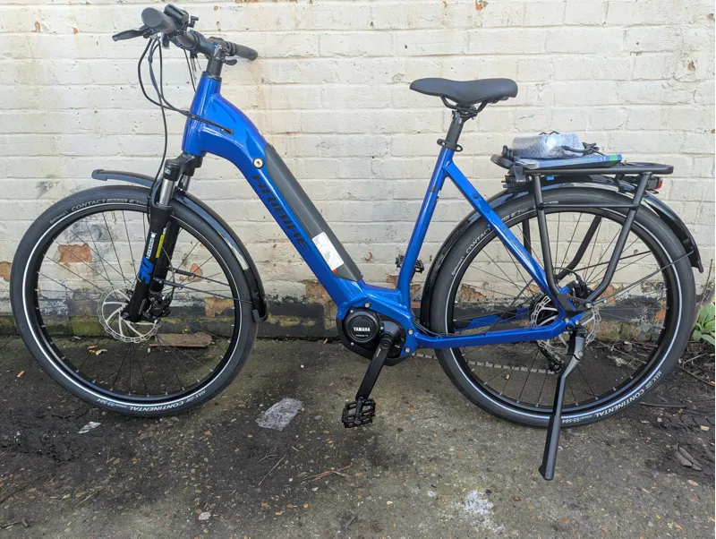 EX-DEMO Haibike Trekking 4 27.5 Electric Hybrid Bike Blue 500Wh-1