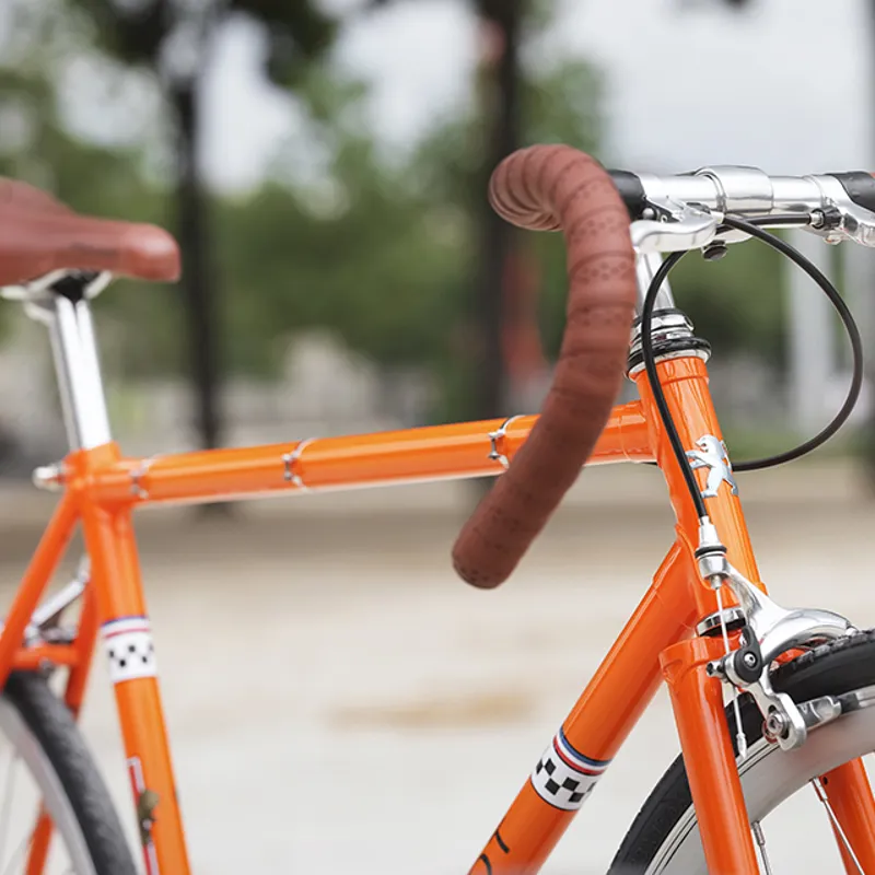 Peugeot LU01 Legend Fixie 700c Sports Hybrid Bike Orange-2