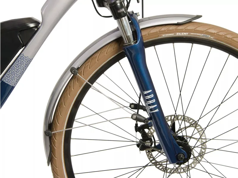 Raleigh Array 700c Electric Hybrid Bike Silver/Blue-4