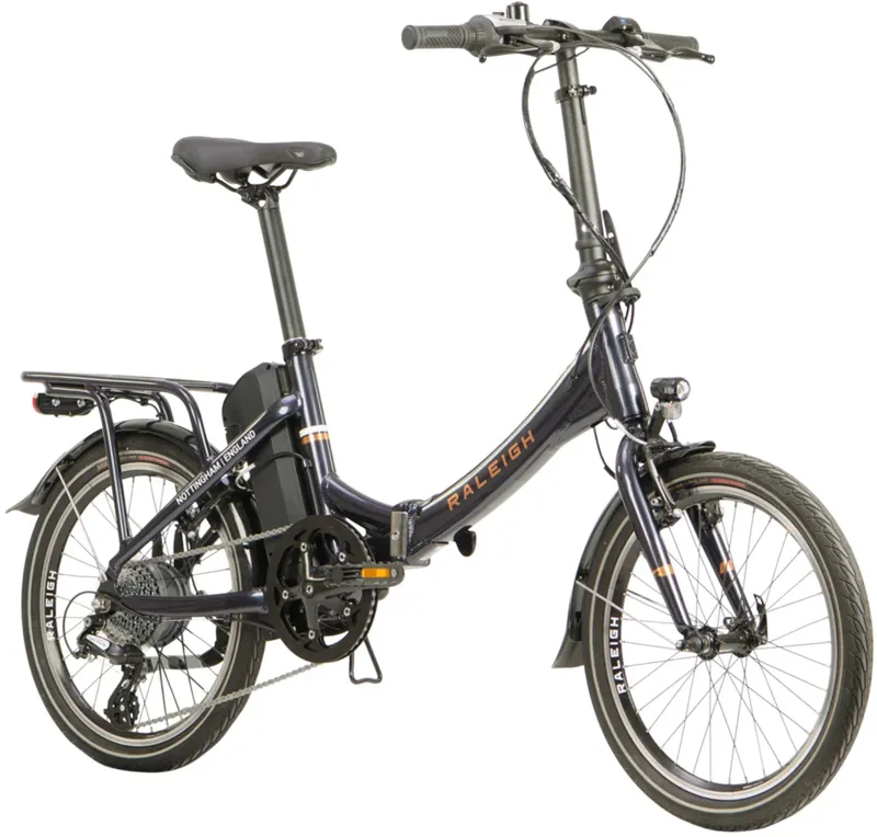 Raleigh Stoweway 20 Inch Wheel Electric Folding Bike Dark Blue-1