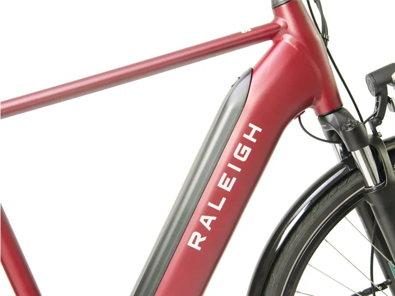 Raleigh Motus Tour Crossbar Hub 700c Electric Hybrid Bike Red-2