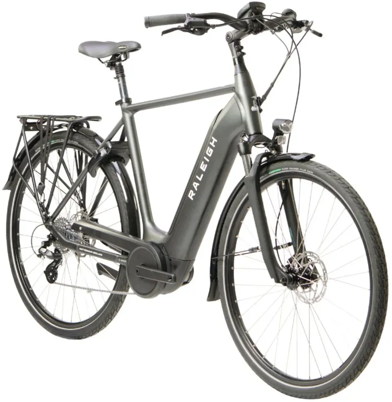 Raleigh Motus Tour Crossbar 700c Wheel Electric Hybrid Bike Black-1