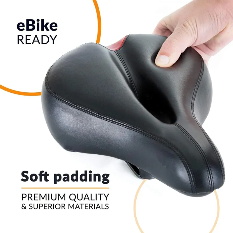 Cionlli Comfort Saddle Unisex Black and Red-2