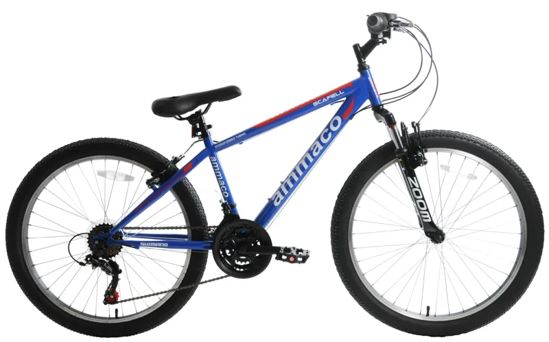 Ammaco Scafell 24 inch Wheel Kids Mountain Bike Blue