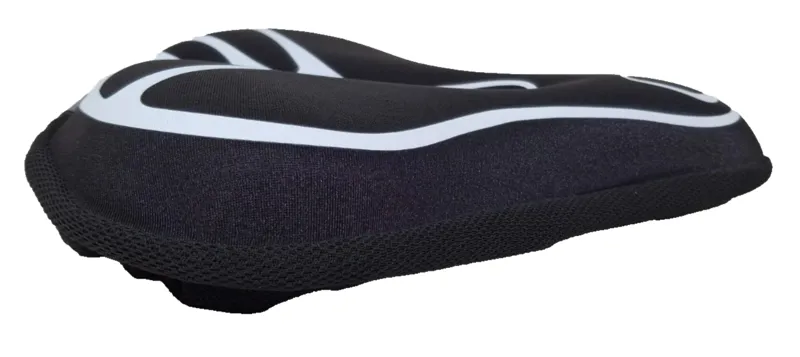 Ladies Gel + Foam Saddle Cover Black -1
