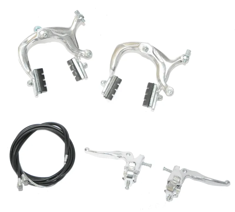 BMX Caliper Brake Set Chrome Silver