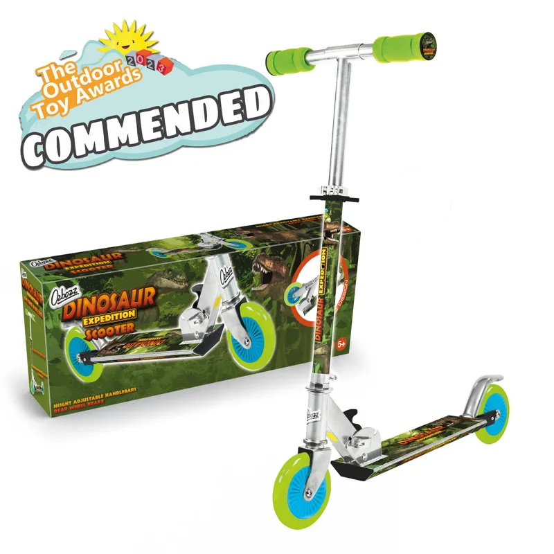 Dinosaur Expedition Scooter - Folding Kids Scooter Green-1