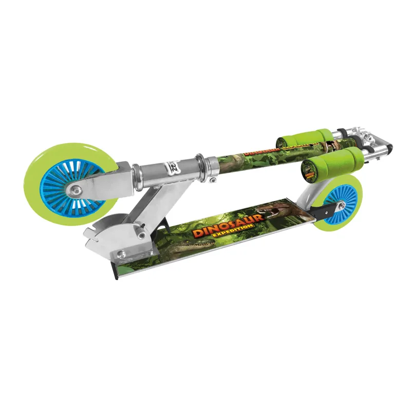 Dinosaur Expedition Scooter - Folding Kids Scooter Green-2