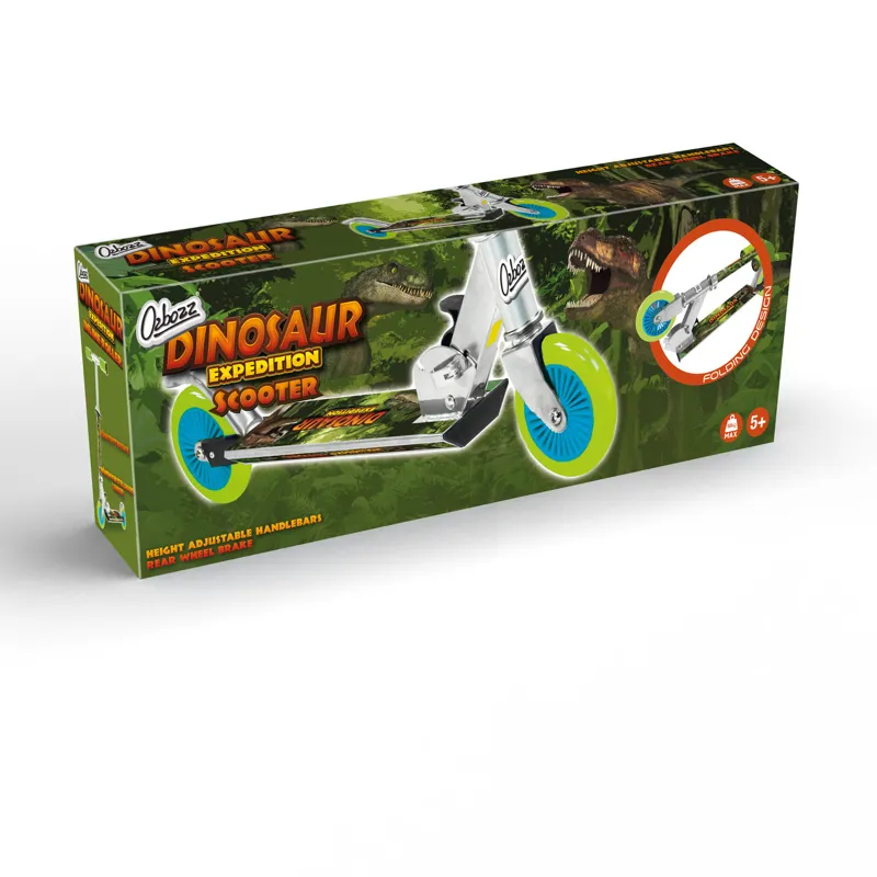 Dinosaur Expedition Scooter - Folding Kids Scooter Green-3