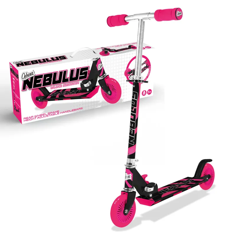 Nebulus Scooter - Black and Pink Folding Kids Scooter-1