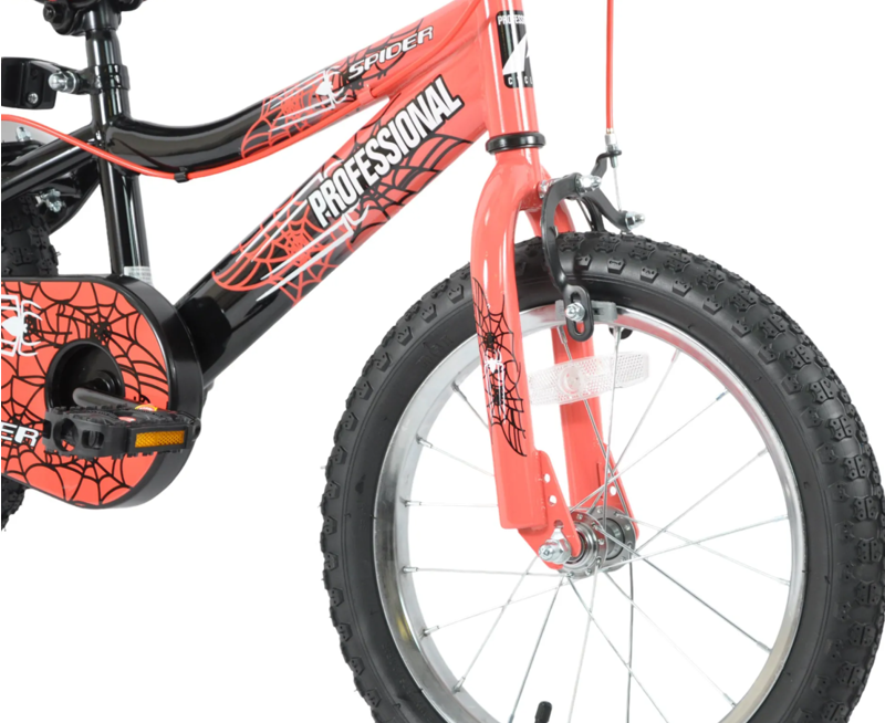 Professional Spider 14 Inch Wheel Kids Bike Dusk Red/Black-3
