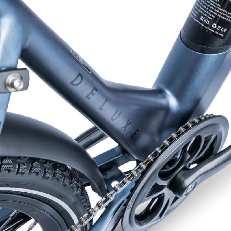 Ampere Deluxe Step Through 26 Inch Wheel Electric Bike Blue 10Ah-6