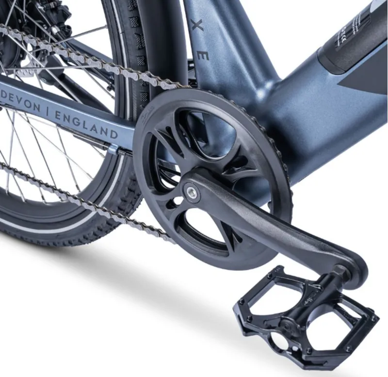 Ampere Deluxe Step Through 26 Inch Wheel Electric Bike Blue 10Ah-8