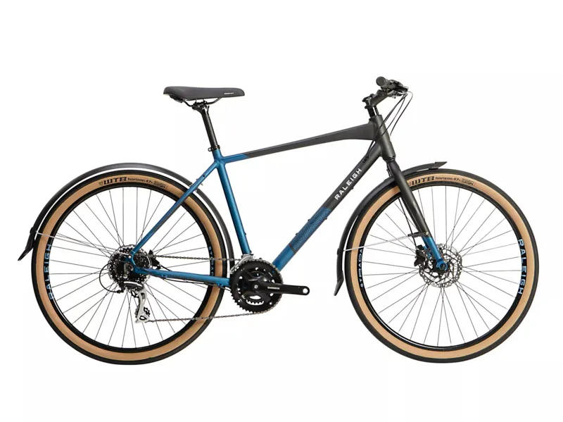 Raleigh Strada City 650B Commuter Hybrid Bike Black/Blue