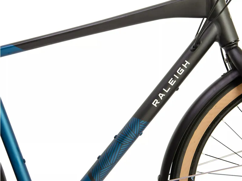 Raleigh Strada City 650B Commuter Hybrid Bike Black/Blue-2