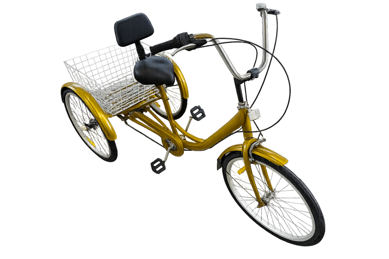 Used Adult Gold Tricycle 24 Inch Wheel-2