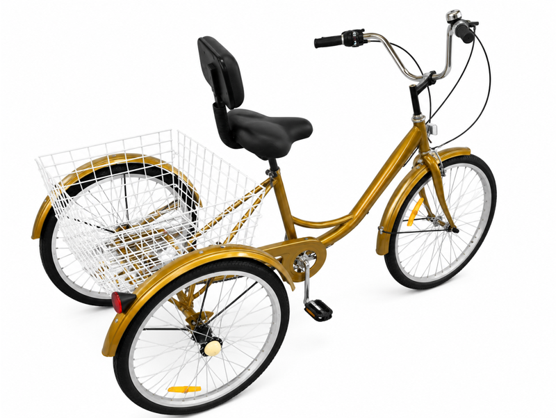 Used Adult Gold Tricycle 24 Inch Wheel-1