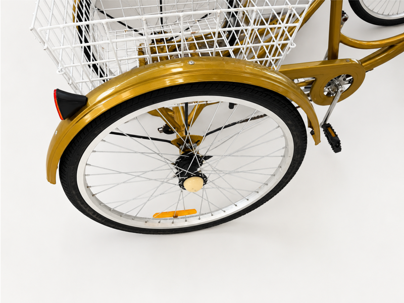 Used Adult Gold Tricycle 24 Inch Wheel-3