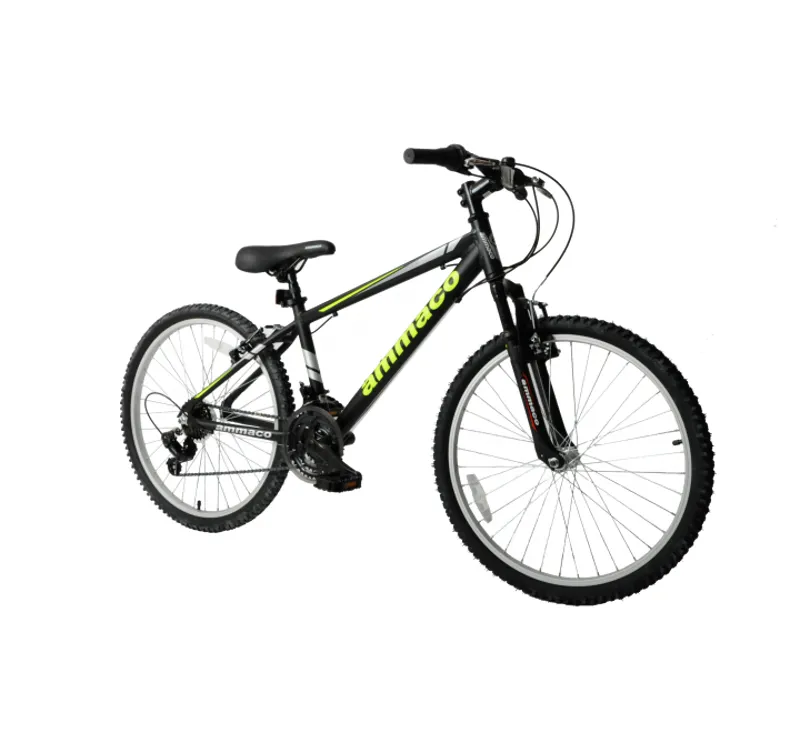 Ammaco Escape 24 Inch Kids Mountain Bike Black and Yellow-1