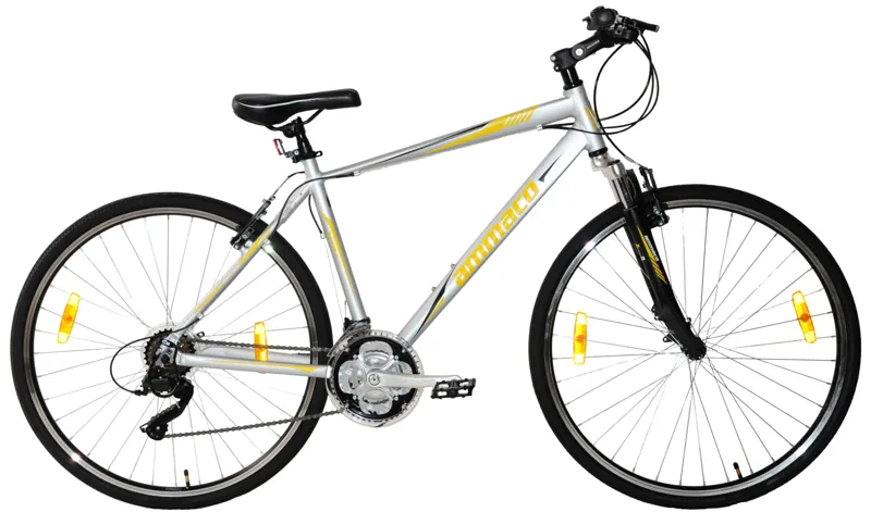 Ammaco Road Runner Pro V 700c Sports Hybrid Silver