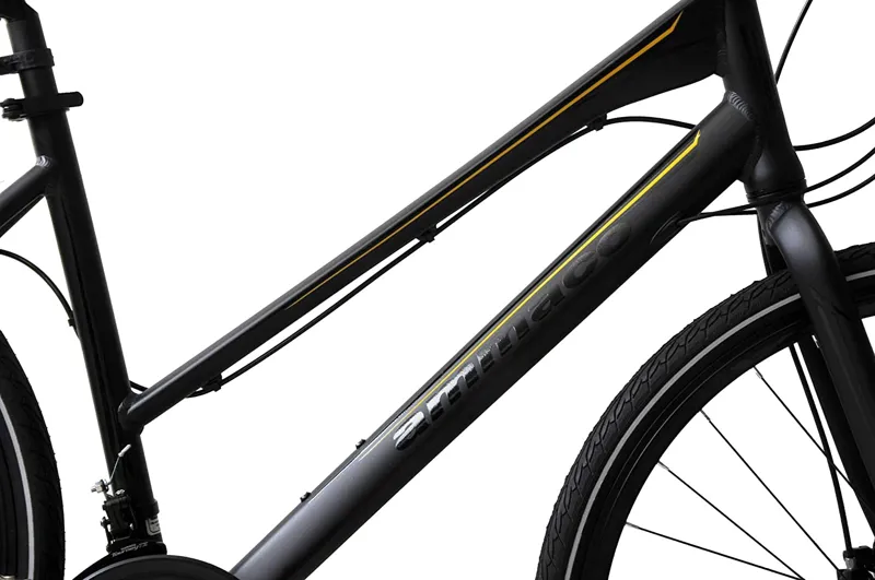 Ammaco Strada 700c Sports Hybrid Bike Black-6