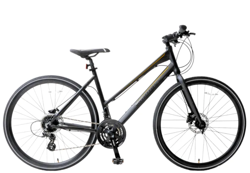 Ammaco Strada 700c Sports Hybrid Bike Black