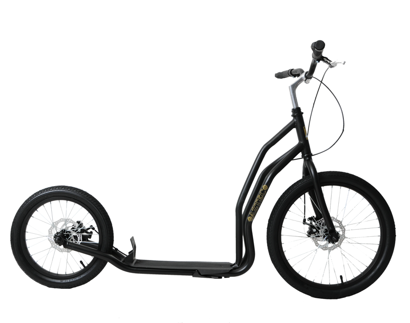 Aztec Large Wheel Scooter Disc Brakes Black-1