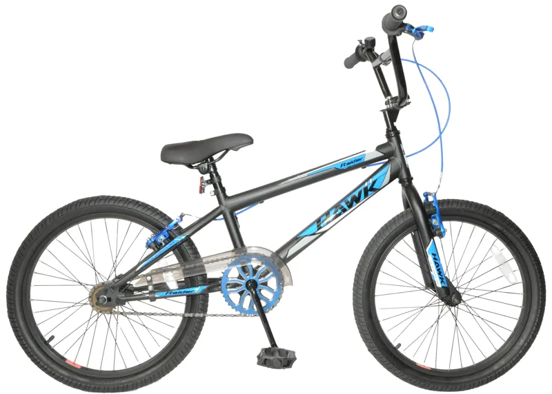 Hawk Raider BMX 20 Inch Wheel Kids Bike Black and Blue