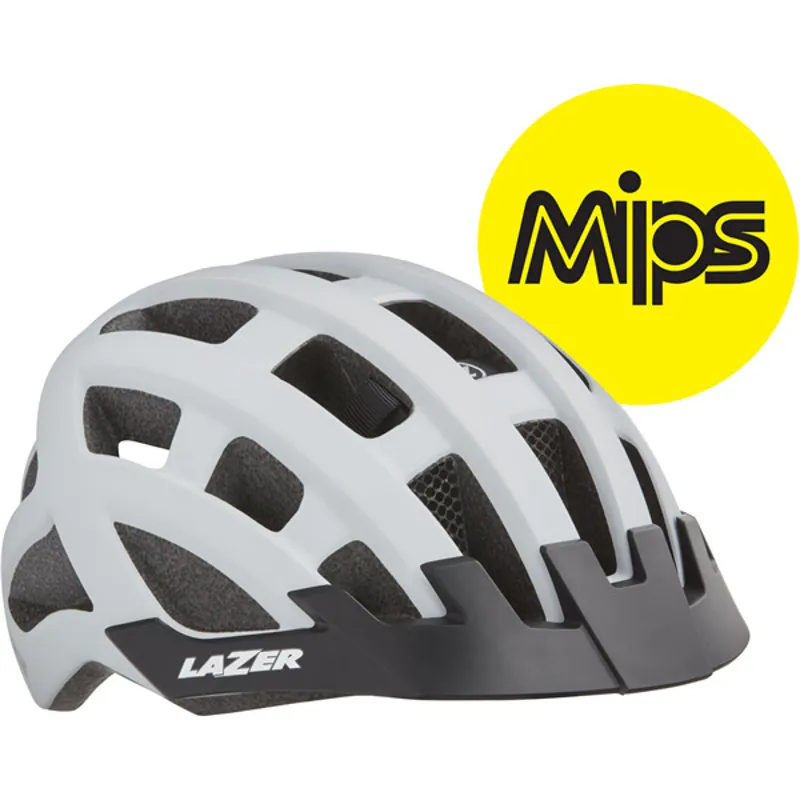 Lazer Compact DLX MIPS 54-61cm Uni-Adult Helmet In White