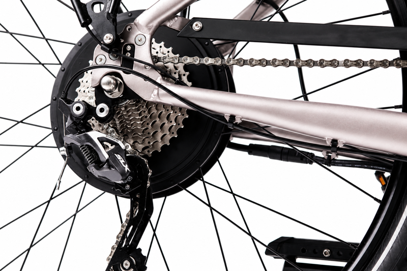 E-Flow City Pro CR-2 Electric Hybrid Bike Grey 10.4Ah Battery 700c Wheels-1