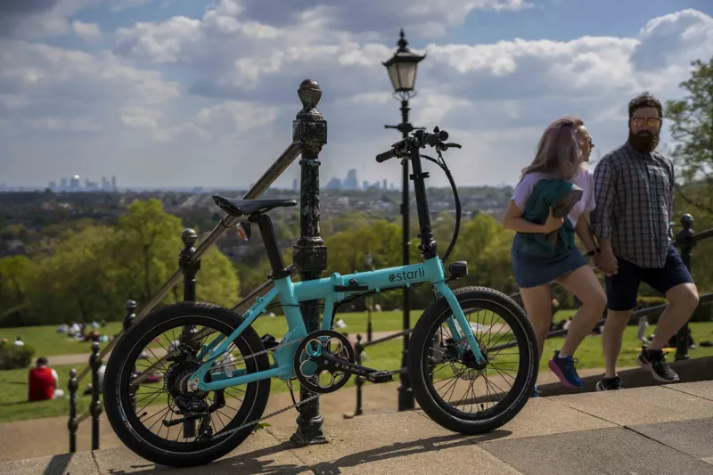 Estarli E20 Pro 20 Inch Electric Folding Bike Blue-6