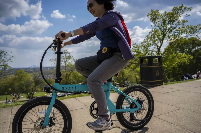 Estarli E20 Pro 20 Inch Electric Folding Bike Blue-1