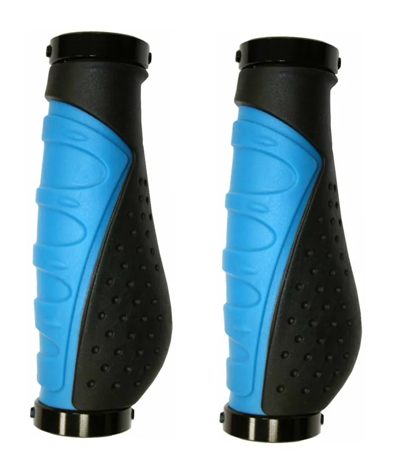 Vavert Double Lock-On Handlebar Grips Blue