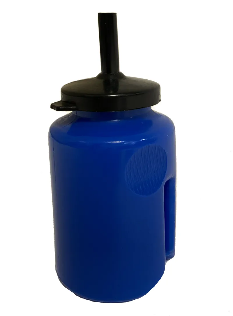 Kids Small Water Bottle and Straw Blue-1