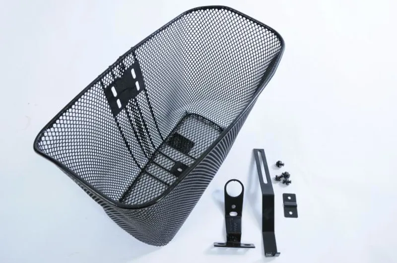 Mesh Wire Front Shopping Basket Black Bolt On Fitting