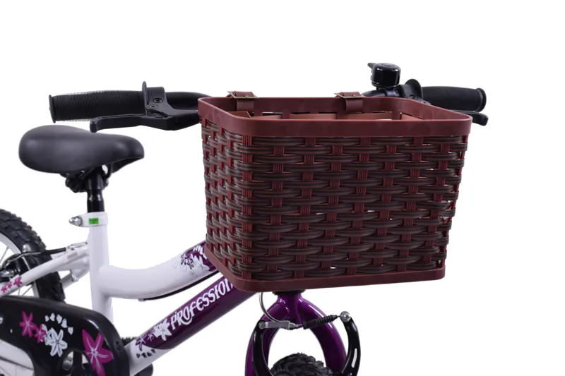 Ammaco Front Kids Basket and Leather Straps Brown-1