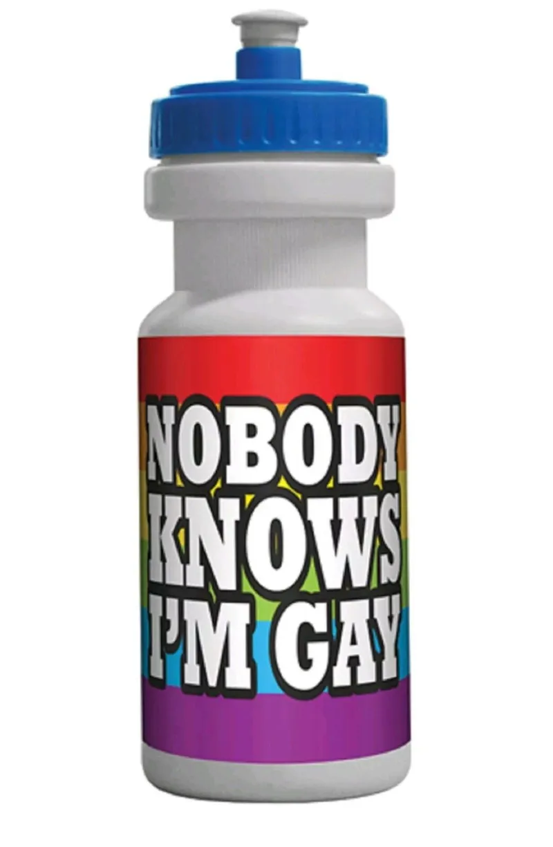 Nobody Knows Im Gay Water Bottle