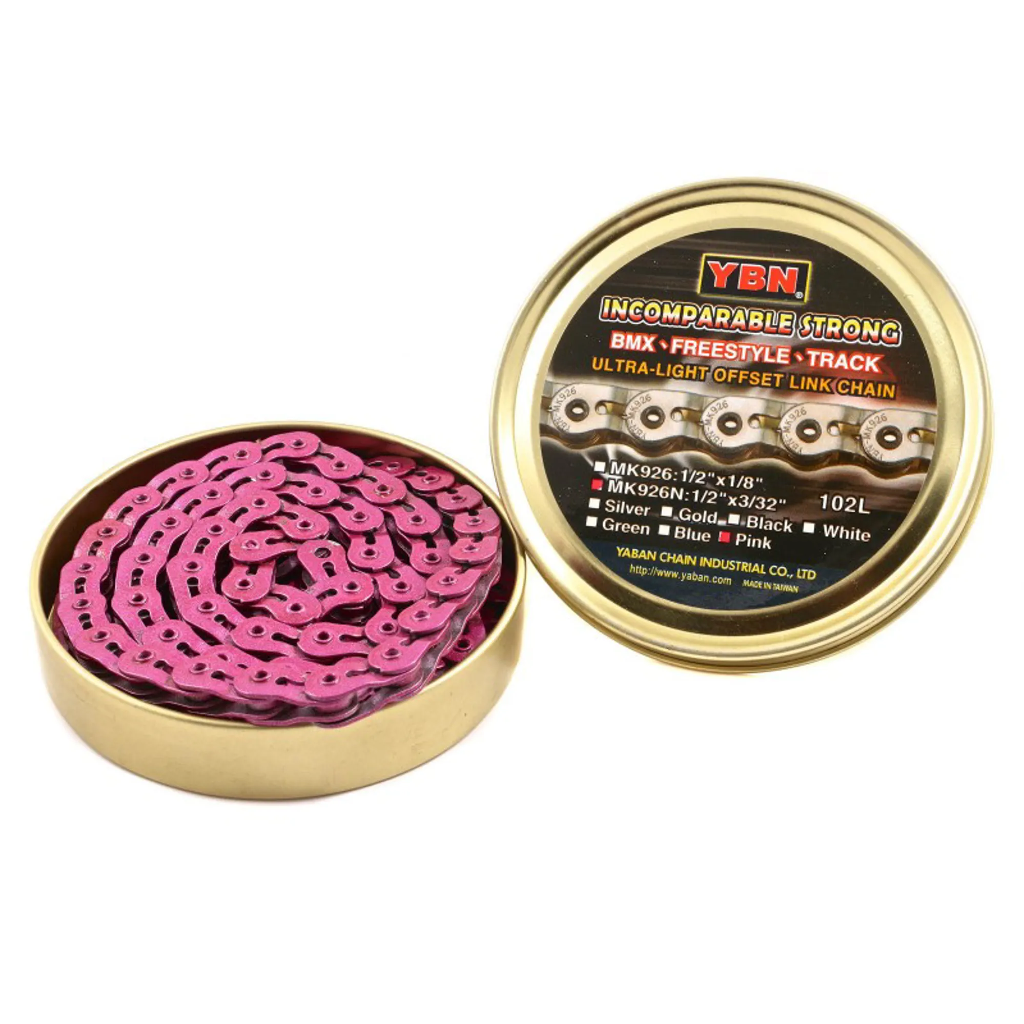 YBN x 32 BMX Single Speed Chain Pink