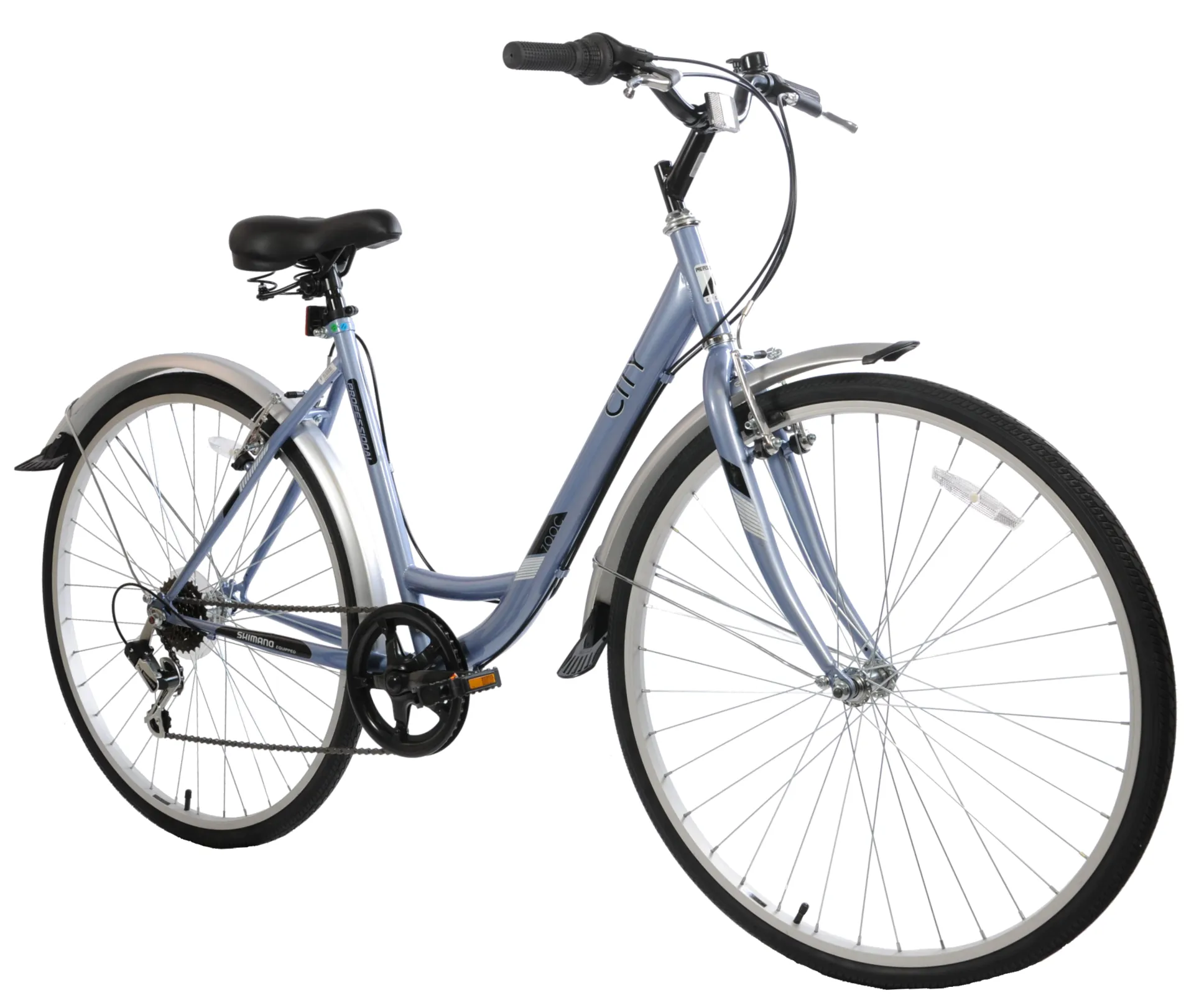 Professional City 700c Commuter Hybrid Bike Blue