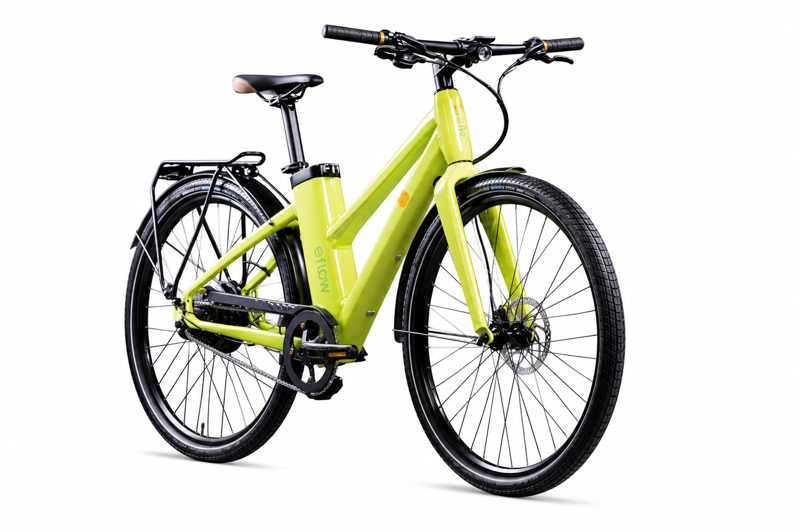 E-Flow CR-2 Electric Hybrid Bike Step through Lime Green