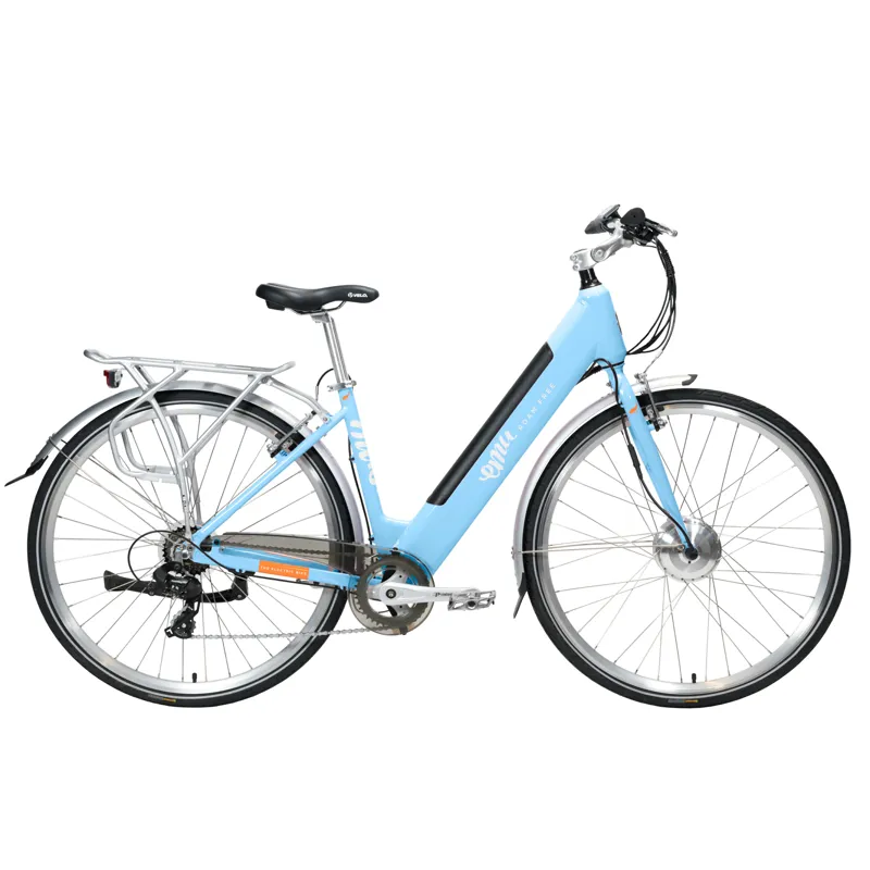 Emu Roam Step Through 700c Wheel Electric Bike Light Blue