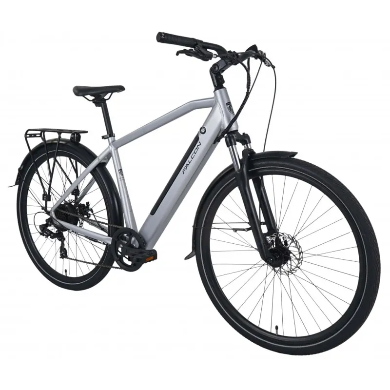 Falcon Horizon 700c Crossbar Hybrid Electric Bike Silver-1