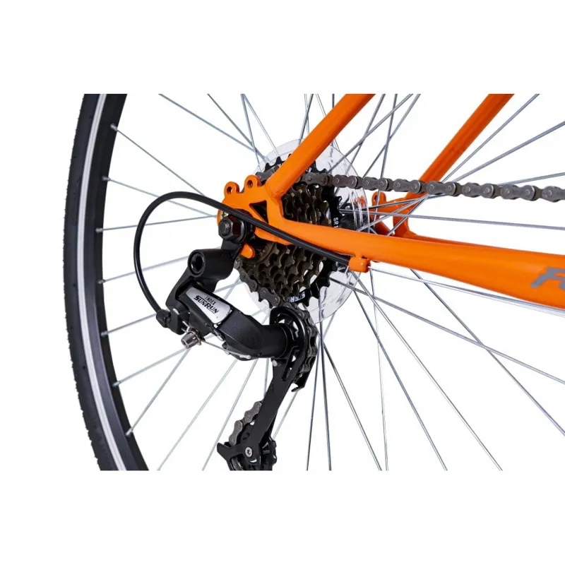 Falcon Urban Low Step Sports Hybrid Bike Orange-7
