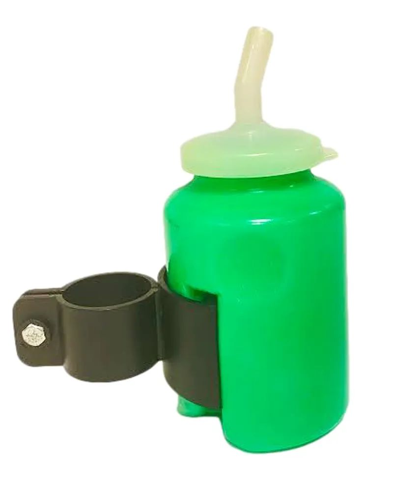 Kids Small Water Bottle and Straw Green